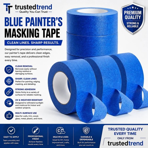 Rolls blue painter tape - rolls, painter’s