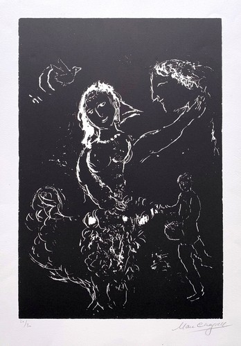 Marc chagall blanc sur noir - marc,