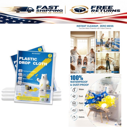 Pack plastic drop - plastic, cloths