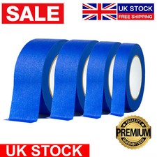 Blue Masking Tape Painting