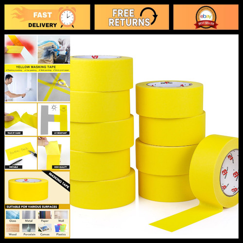 Rolls yellow painters tape - 10,